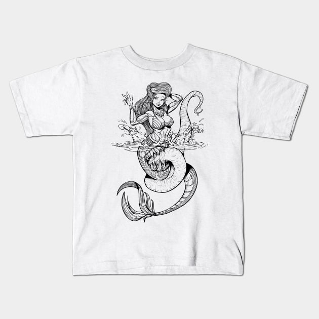 Mermaid Symbiote Kids T-Shirt by MattKetmo